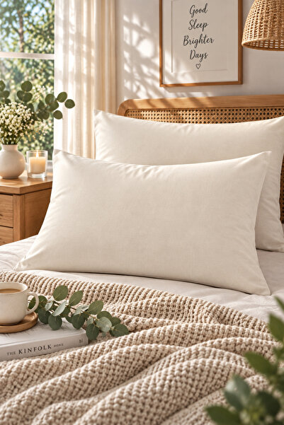 MyStory Home Solid Color 2-Piece Pillowcase - Cream