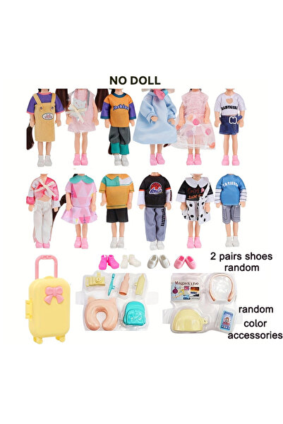 Choice 5.5in 25pcs 25pcs Doll Outfit Set with Travel Case, Fashionable Mini C...