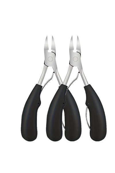 Choice8 Black 2pcs Professional Grade Concave Stainless Steel Nail Clippers f...