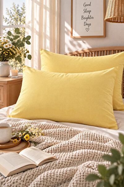 MyStory Home Solid Color 2-Piece Pillowcase - Yellow