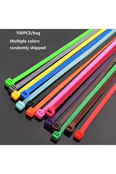 Choice Multicolor ﻿ 100Pcs Multicolor 3x200mm Self-Locking Nylon Cable Ties Q...