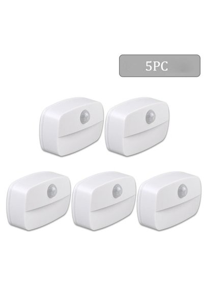 Choice 5PCS Warm White Motion Sensor Cabinet Lamp LED Night Light Wireless Be...