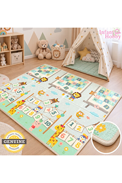İnfant Hobby My Happy Time Premium Çift Taraflı Katlanabilir Oyun Matı ( ÖZEL...