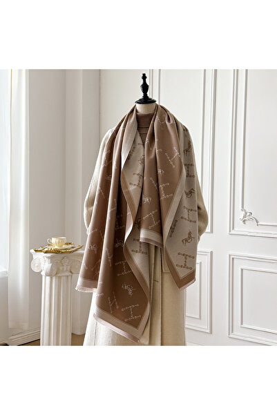choice2 Khaki Brand Fashion Women's Cashmere Winter Shawl - Vintage Floral Pr...