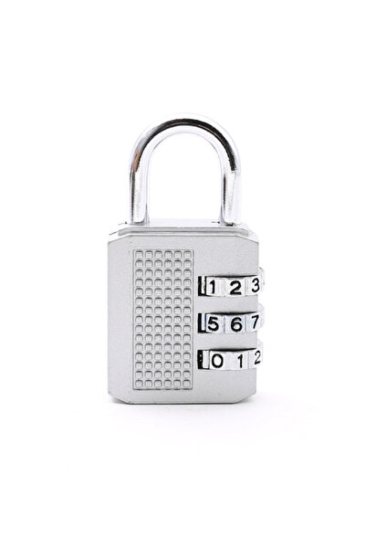 Choice3 Silver 3 Digit Small Resettable Combination Padlock Luggage Case Box ...