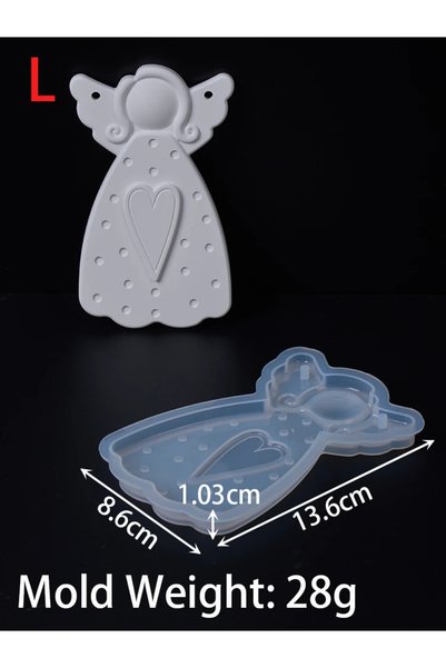 Choice1 L DIY Faceless Angel Silicone Mold Christmas Tree Hanging Ornament Pl...