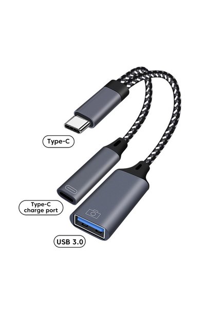 Choice محول USB C OTG كابل USB C OTG محول هاتف 2 في 1 من النوع C إلى USB A مع...