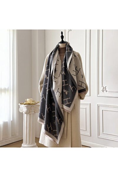 Choice1 GRAY Brand Fashion Women's Cashmere Winter Shawl - Vintage Floral Pri...