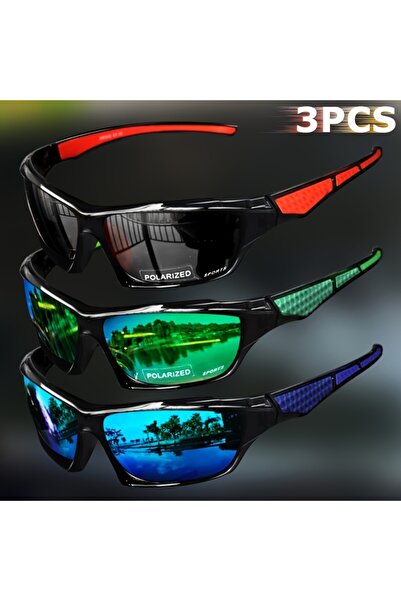 Choice 3PCS-4 1/3PCS Sports Polarized Sunglasses for Men Lightweight Night Vi...