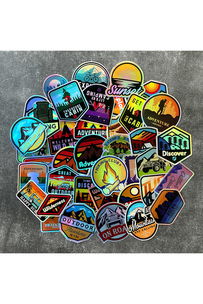 Choice Laser 40pcs laser stickers from the camping collection personalizing f...