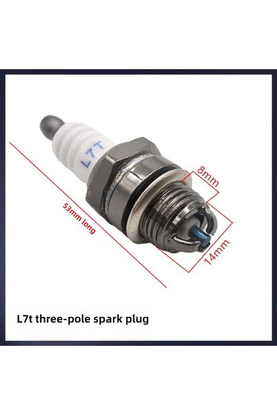 Choice1 WHITE Three-sided Pole Spark Plug L7T 2 Stroke For Chainsaw and Brush...