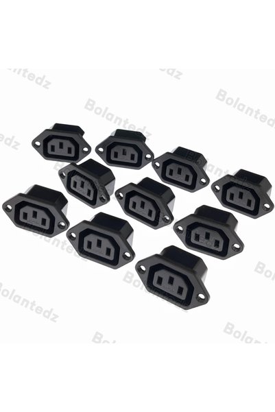 Choice 10pcs IEC 320 C13 3Pins Female Socket Panel Power Inlet Sockets Connec...