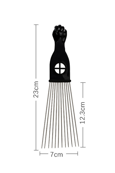Choice K1 Black Metal African American Pick Comb Hair Combs Hair Comb for Hai...