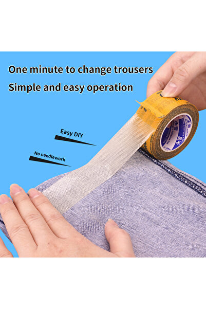 Choice 30mm 5m YELLOW Self Adhesive Hem Tape No Iron No Sewing Clothing Hemmi...