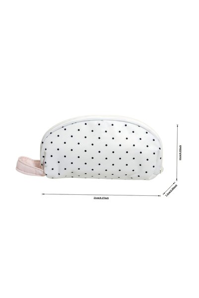 Choice WHITE Kawaii Polka Dot Seashell Pencil Case Large Capacity Multi Compa...