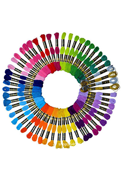 Choice 6 Strands Without Side 50 Color 50/100/150/200/447Pcs Multicolor Embro...