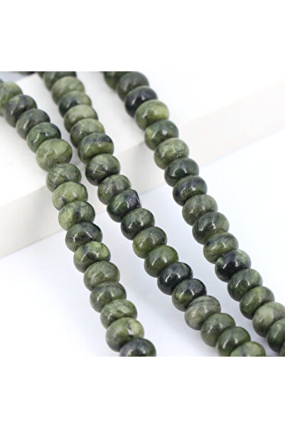 Choice28 5x8mm Green Southern Jade 5x8mm Natural Stone Healing Crystals Abacu...