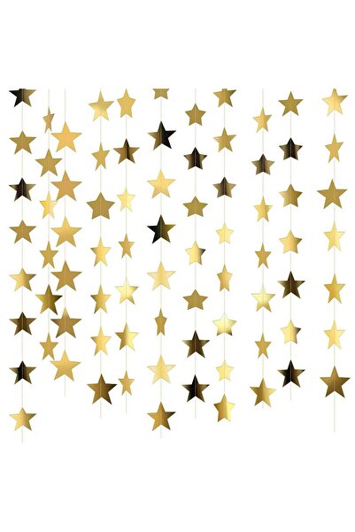 Choice1 Gold 4M Pack Eid Mubarak Festive Golden Paper Stars Glittering Ramada...