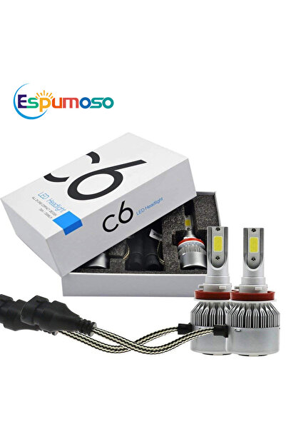 choice2 مصباح LED أبيض H8 H9 H11 قطعتان-C6، مصباح LED للسيارات C6 H7 لمصابيح ...