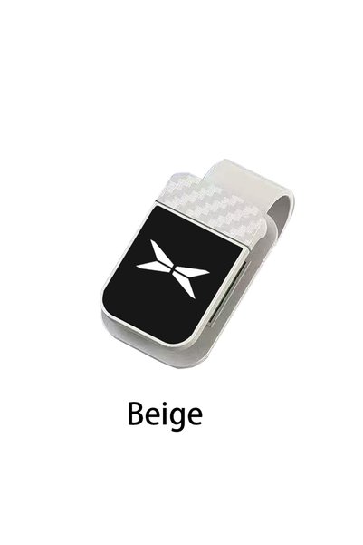 Choice1 Beige Car Sun Visor Glasses Clip Carbon Fiber Eyeglasses Sunglasses S...