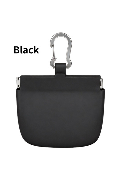 Choice5 Black Waterproof Silicone Dog Treat Pouch, Portable Pet Walking Train...