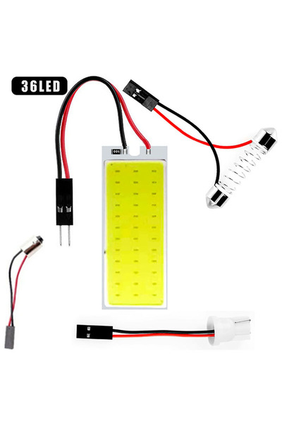 Choice4 مجموعة واحدة (4 قطع) من لوحة إضاءة LED بيضاء للسقف الداخلي للسيارة، م...