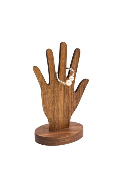 Choice Walnut color hand Wooden Hand Form Jewelry Display, for Standalone Man...