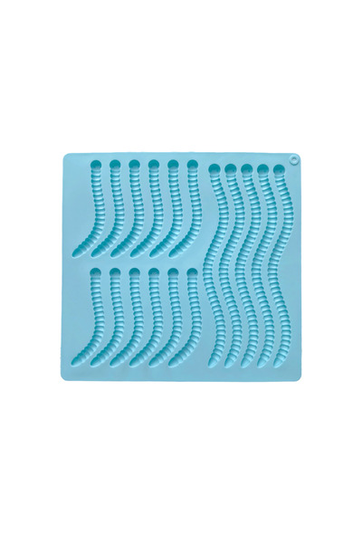Choice 012blue 1pc Size and Shape Worm Soft Candy Silicone Mold DIY Chocolate...
