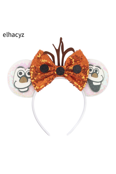Choice13 MQ045-3 Mickey Cartoon Olaf Headbands for Kids Cute Snowman Ears Hai...