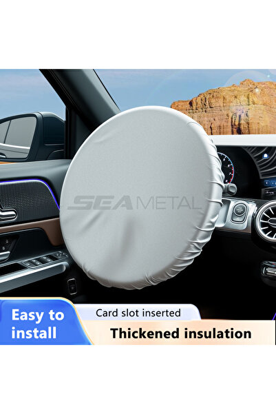 Choice black BLALION Universal Car Steering Wheel Sun Shade Cover Silver Coat...