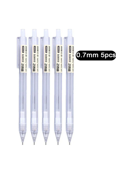 Choice 0.7mm-5pcs 5 Pcs/Set Mechanical Pencil White Simple Automatic Pen 0.5/...