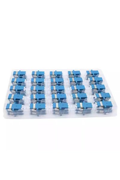 Choice 50pcs upc LC-LC Duplex Flange UPC Coupler Connector Fiber Optical Coup...
