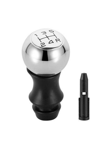 Choice Chrome black font 5 Speed Alloy MT Gear Shift Knob Car Accsesories For...
