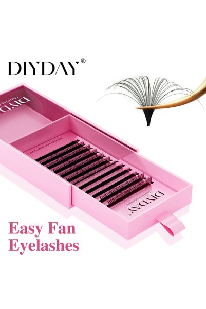Choice3 8-15Mix 0.05mm C DIYDAY Easy Fan Volume Eyelash Extensions Wholesale ...