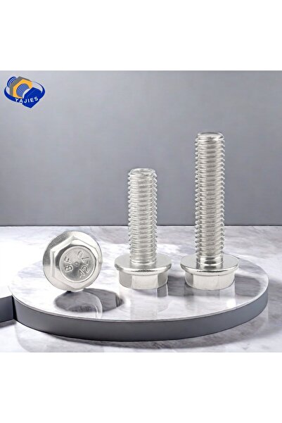 Choice11 مسامير سداسية الرأس ذات حافة ناعمة مستوية M8X25mm - 5 قطع، M6-1.0 M8...