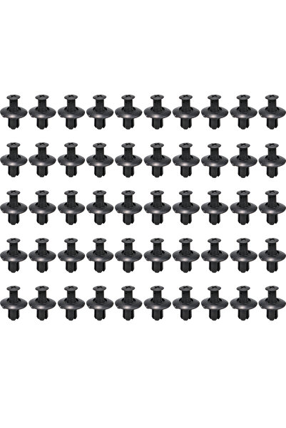 Choice 50Pcs 8mm Plastic Rivets Fasteners Screw Car Bumper Fender Black Rivet...