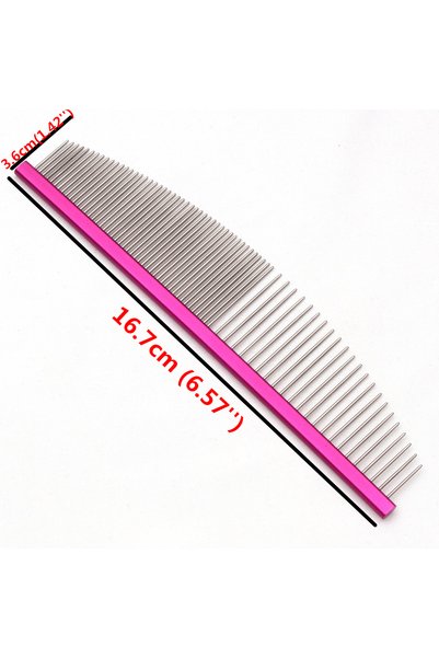 Choice9 1Pcs 7999 Fen Pet Comb Aluminium Handle Dog Grooming Comb Colorful Ca...