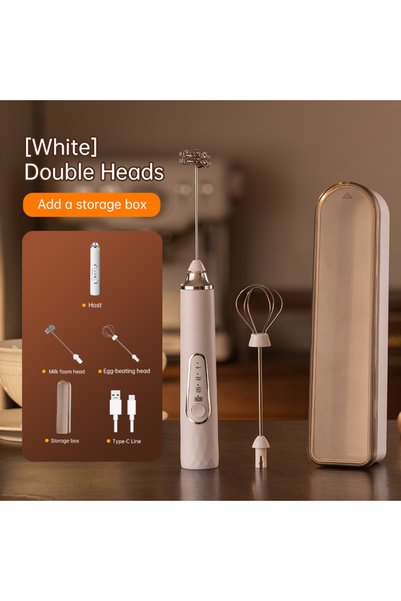 choice2 J1-2T-H-BAI Wireless Milk Frother Electric Type-C Handheld Blender St...