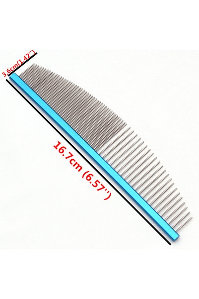Choice6 1Pcs 7999 Lan Pet Comb Aluminium Handle Dog Grooming Comb Colorful Ca...