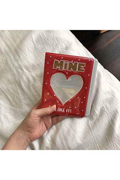 Choice1 ألبوم صور صغير أحمر 64 جيبًا ألبوم صور كرتوني حامل بطاقة صور كتاب مجم...