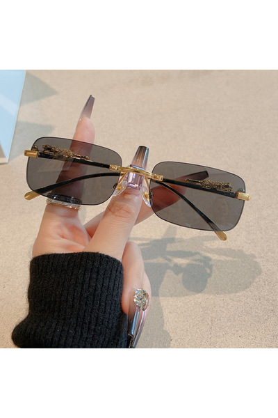 Choice10 black 12pcs New Rimless Small Rectangle Sunglasses Fashion Y2K Frame...