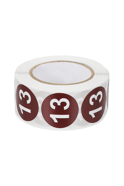 Choice9 Number 13 1 Inch Number 1-31 Stickers 500 Labels Circle Dot Stickers ...