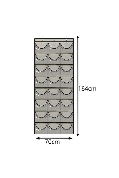 Choice1 Light Grey Hat Storage Holder Organizer 24 Clear Pockets Protect Hat ...