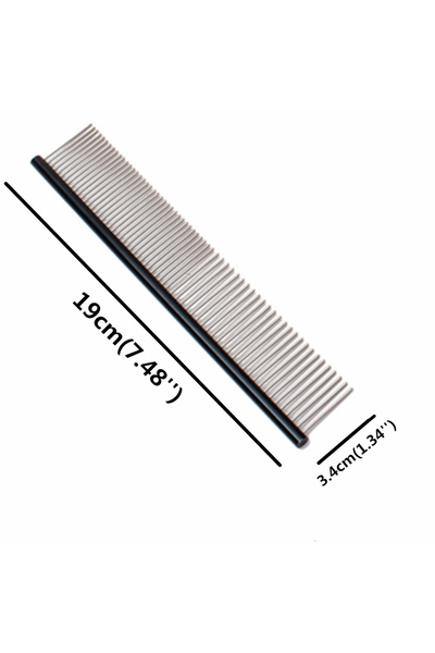 Choice14 1Pcs 6704 Hei Pet Comb Aluminium Handle Dog Grooming Comb Cat Flur C...