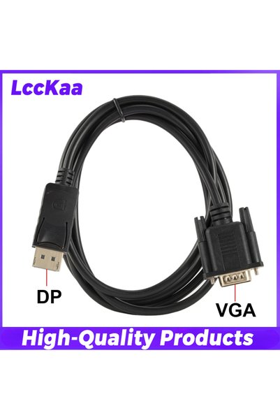 Choice محول DisplayPort إلى VGA بطول 1.8 متر، يدعم دقة Full HD 1080P لأجهزة ا...
