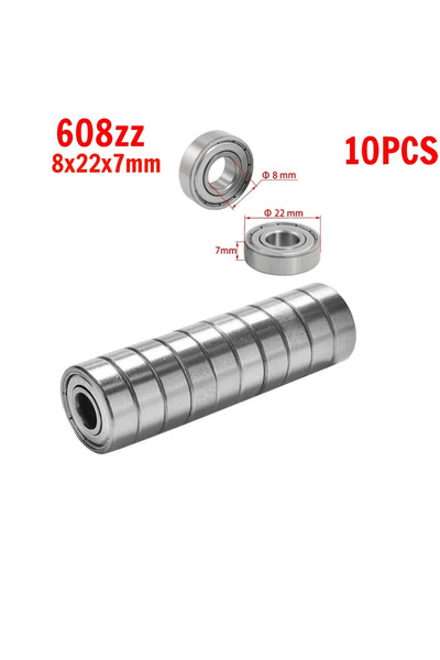 Choice5 608zz-8x22x7mm 10pcs Miniature Bearings 685zz 608z 625ZZ Silent Small...