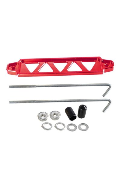 Choice1 Red Universal Aluminum Auto Battery Tie Down Mount Holder Bracket Bra...