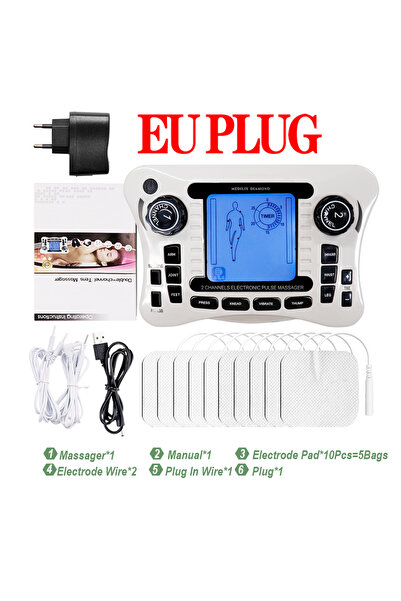 Choice EU Plug 12 Modes Electrical Tens Pulse Massager EMS Muscle Stimulator ...