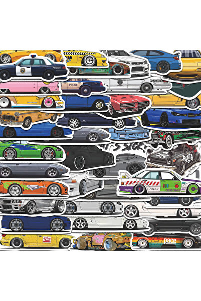 Choice 100pcs 50/100 Pcs Retrofit Racing Car Graffiti Stickers Laptop Guitar ...