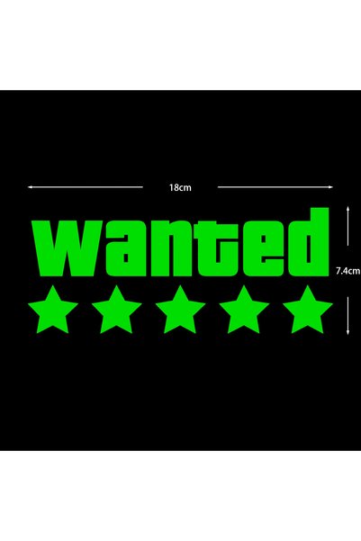 Choice6 Luminous WANTED Motorcycle Sticker Vinyl Waterproof Decal Adaptable M...